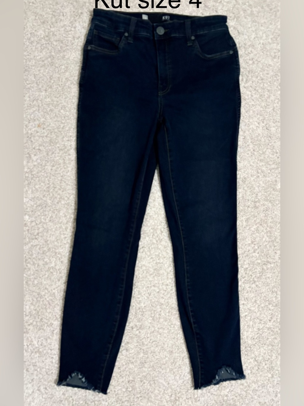 Kut from the Kloth Raw Hem Skinny Jeans Size 4